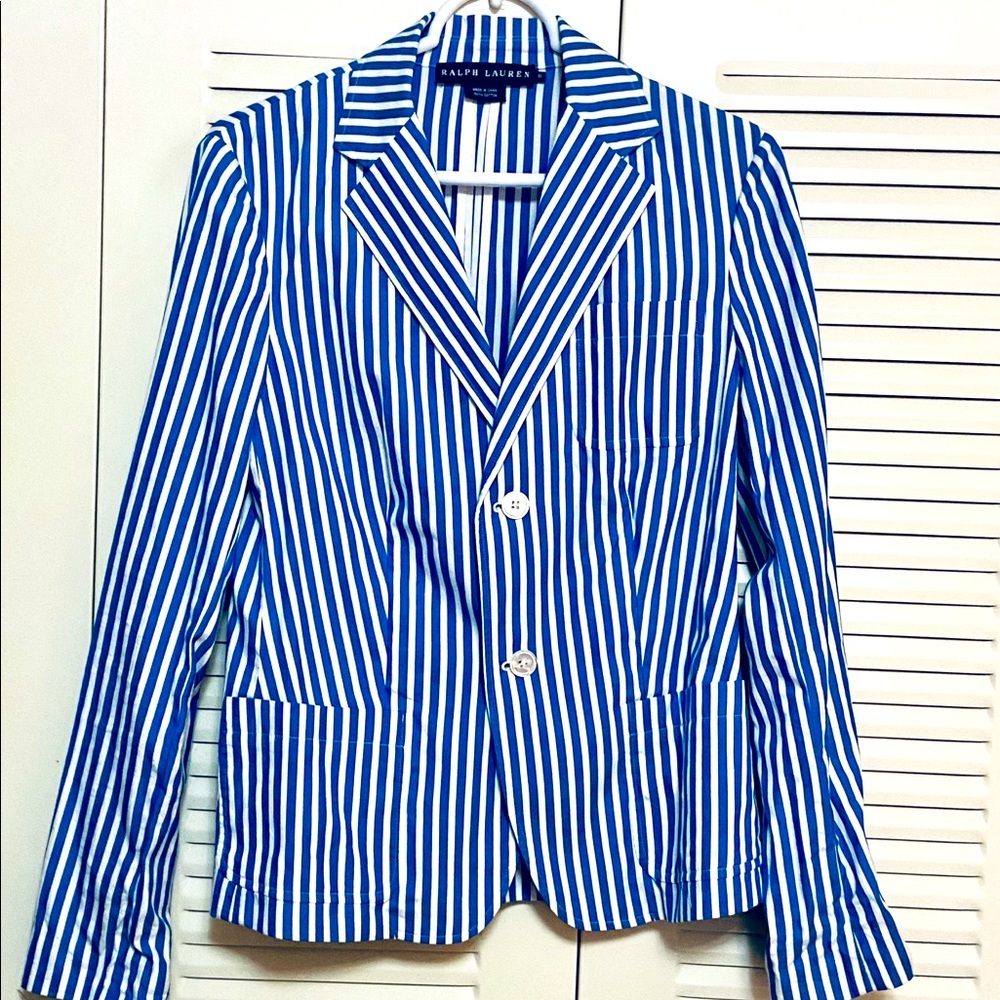 Worn once striped blazer by Ralph Lauren